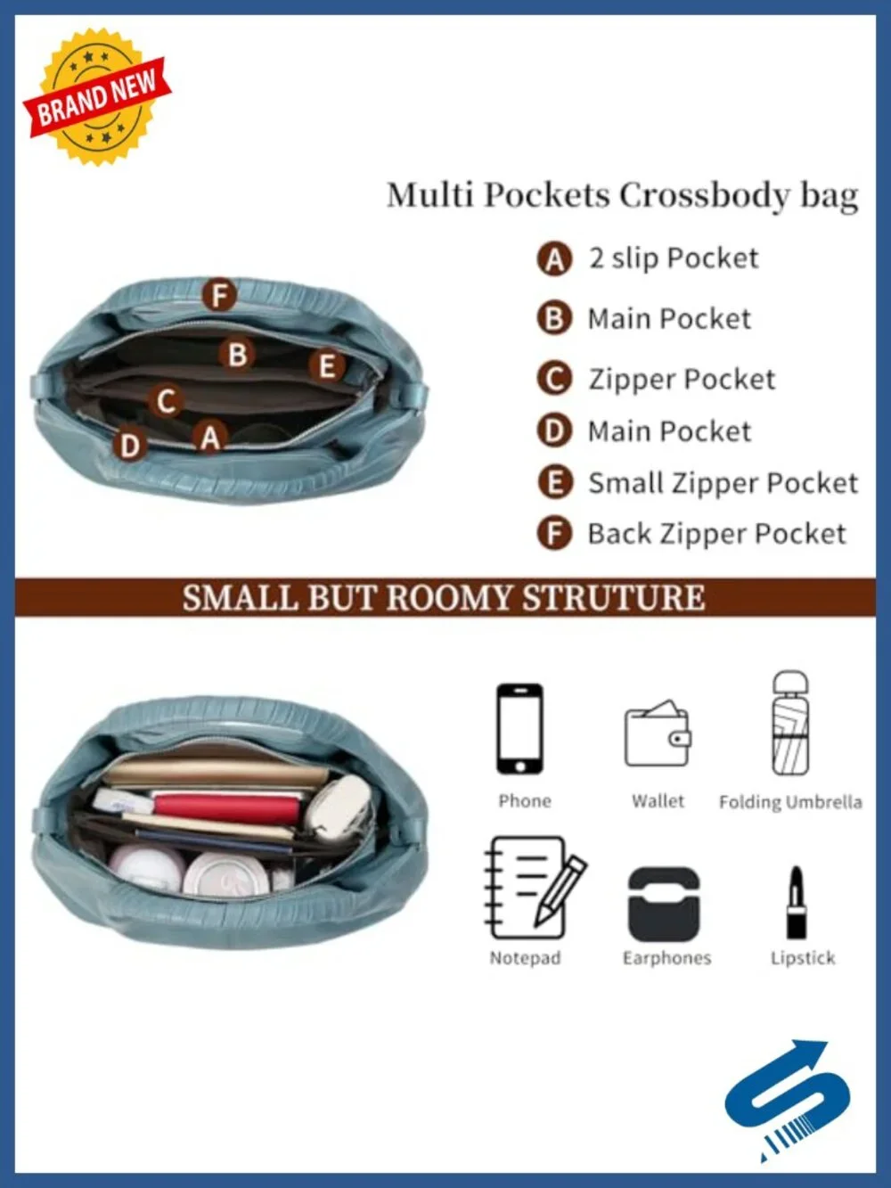 PU Leather Crossbody Hobo Bag with Top Handle Satchel Shoulder Bag